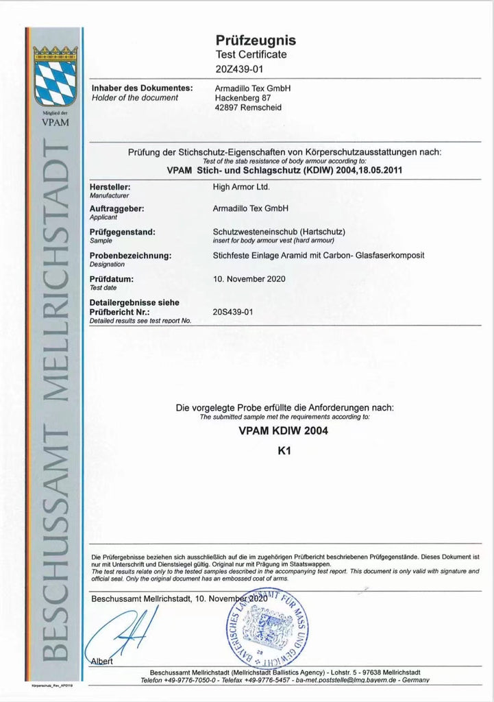 German VPAM testing and certification!